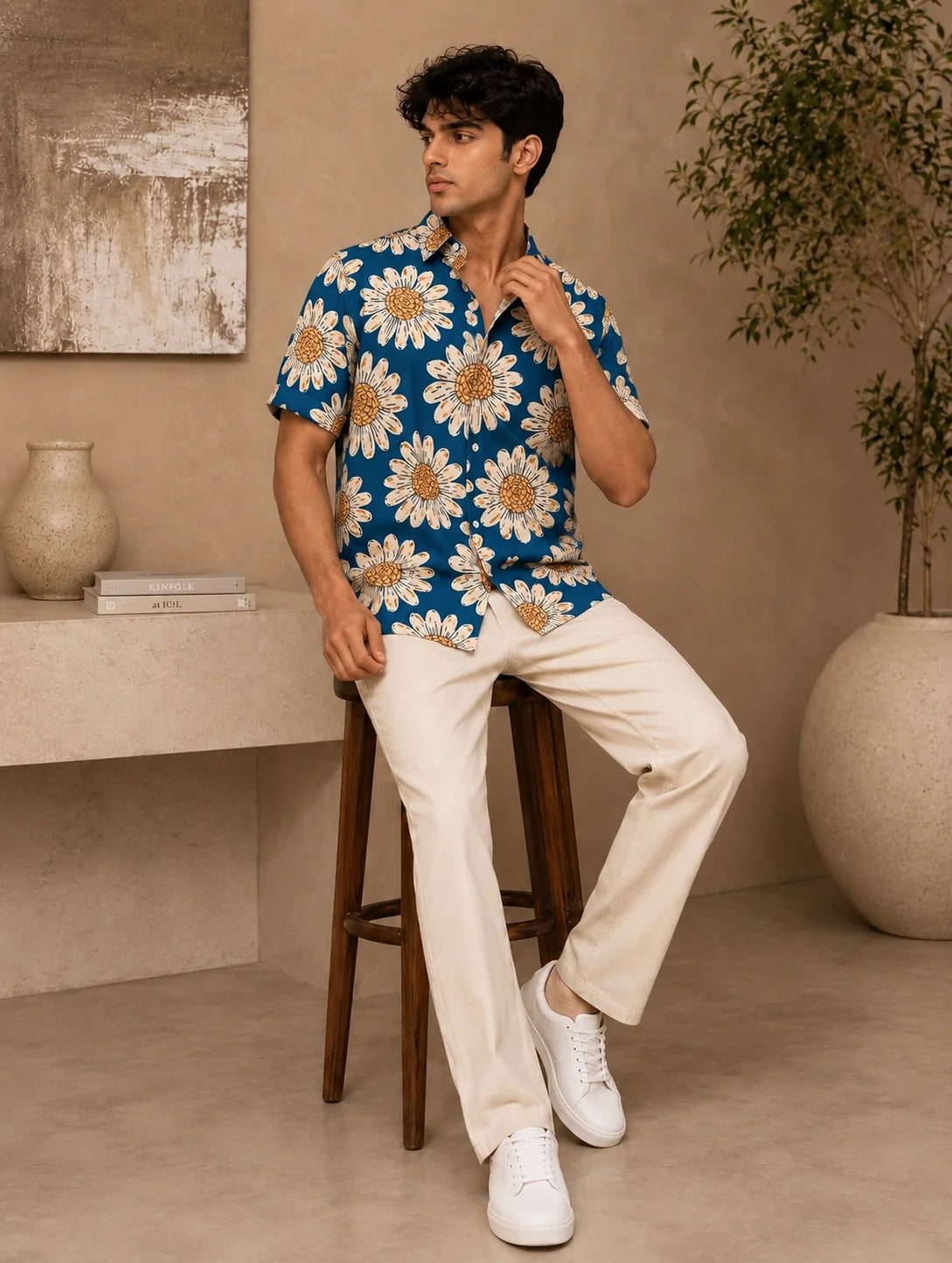 Spiral Flower Full Sleeves Shirts - XPST