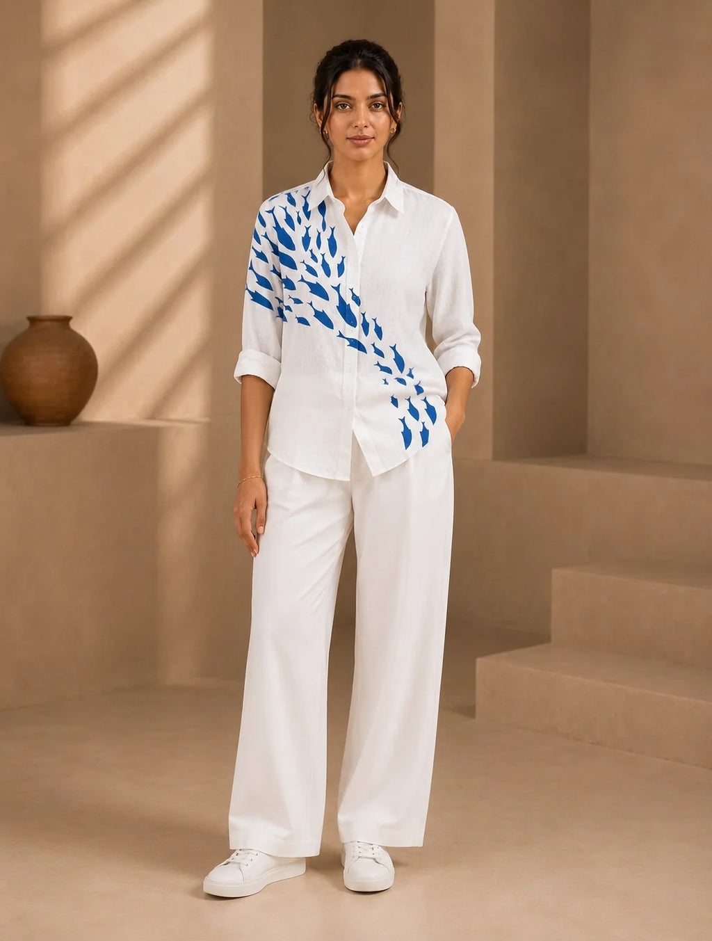 White Dolphin Printed Mens Half Sleeves Shirts Exclusive - XPST